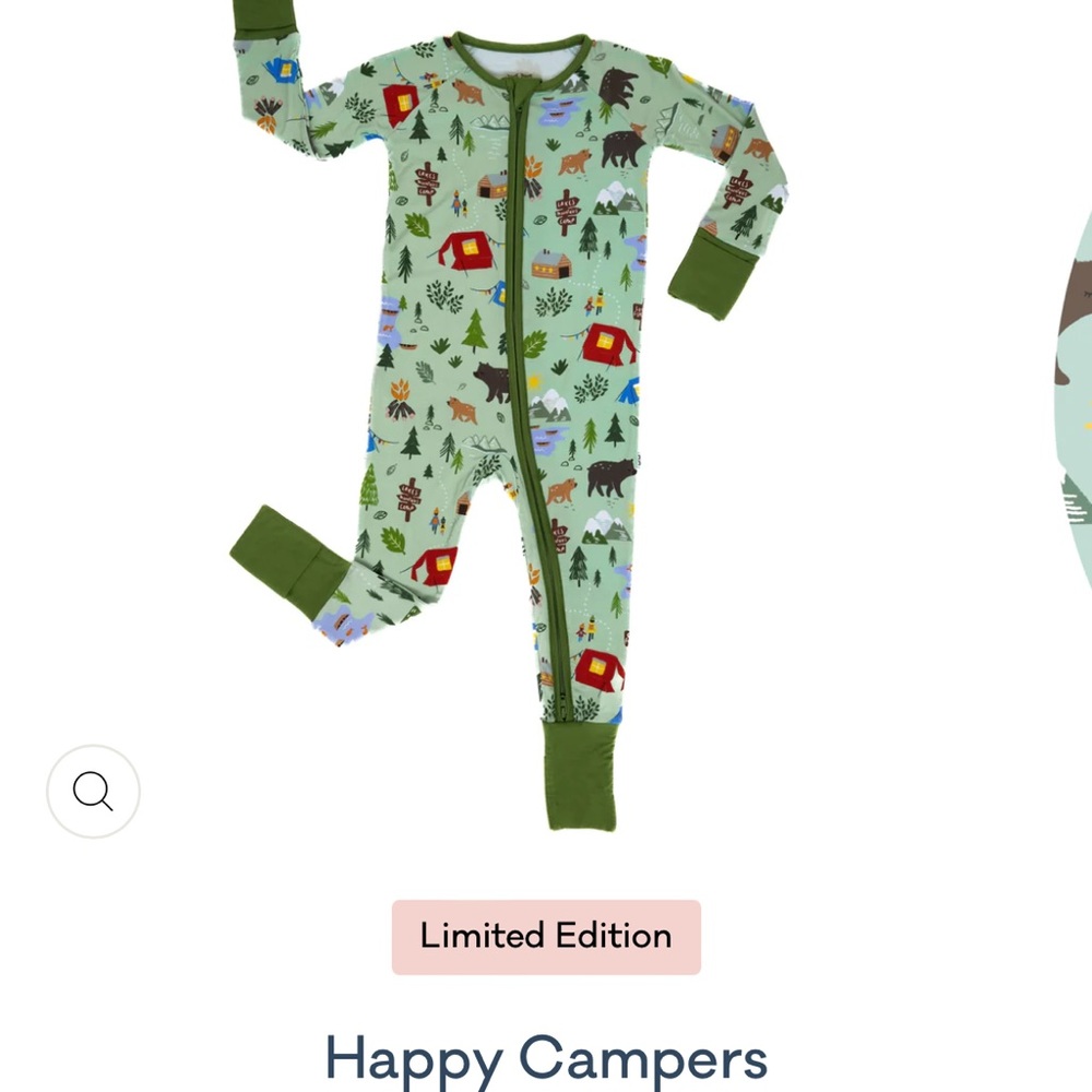 Little sleepiest zippy newborn - camp print